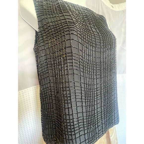 Emanuel Ungaro Black Silk Beaded Top - Picture 5 of 6